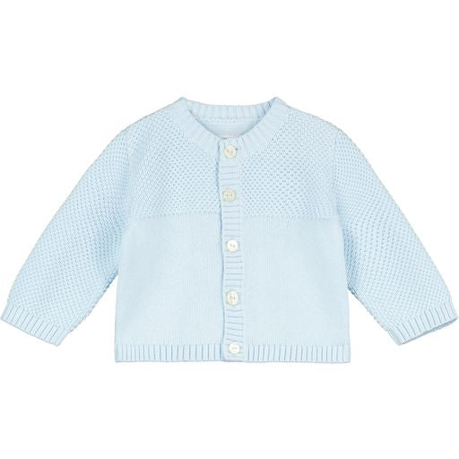 Emile et Rose Baby Boy's Pale Blue Knit Cardigan