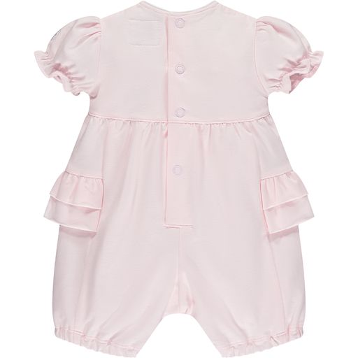 Emile et Rose Baby Girl's Pale Pink Romper With 3D Flowers & Hairband