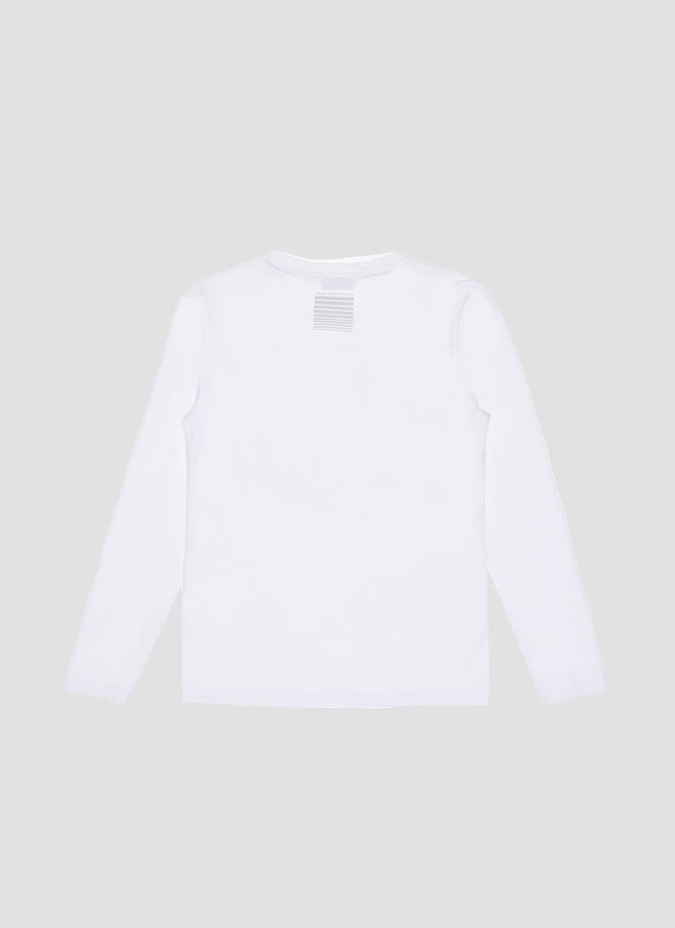 Antony Morato Boy's White Long Sleeve Logo T-Shirt