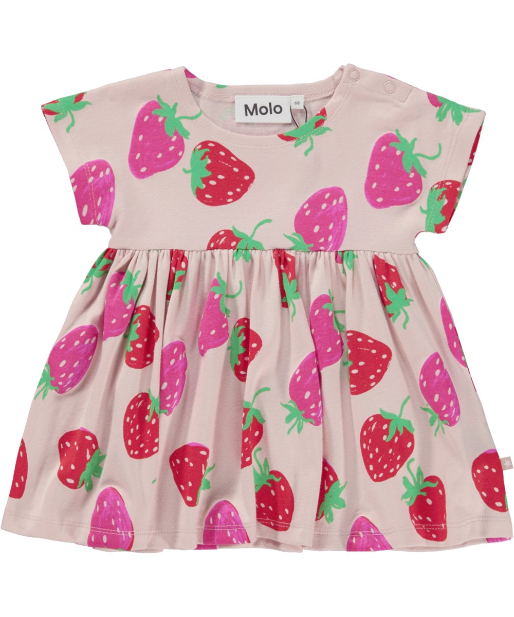 Molo Baby Girl's Pink Strawberry Print Dress