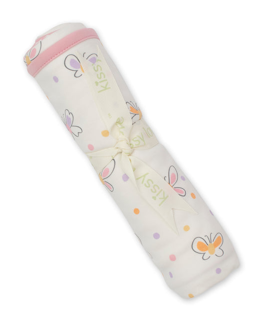 Kissy Kissy Baby Girl's Pink Butterfly Blanket